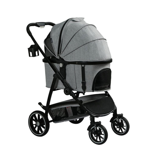 i.Pet Pet Stroller Pram Large Dog Cat Carrier Travel Pushchair Foldable 4 Wheels - Pet Parlour Australia