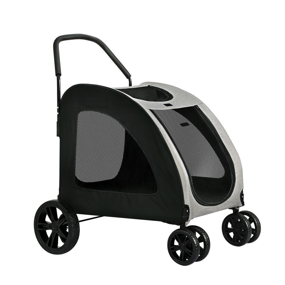 i.Pet Pet Dog Stroller Pram Large Carrier Cat Travel Foldable Strollers 4 Wheels - Pet Parlour Australia